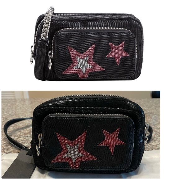 ‼️WOW‼️🤩🤩Pinko Mini Corelli Black Leather & Suede Pouch-NWT🤩SPECIAL EDISION‼️ - Picture 16 of 16